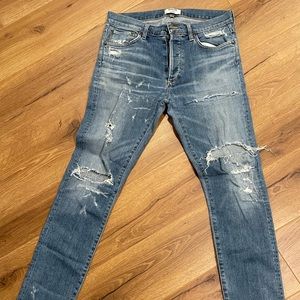 Men’s Agolde distressed slim denim